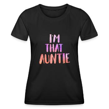 Je suis une telle tante Je suis cette tante Meilleure tante - T-shirt sport Femme - noir - Devant - AI Model Female 172 light (172cm)