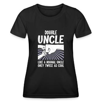 Zweifacher Onkel wie ein normaler Onkel - Frauen Funktions-T-Shirt - Schwarz - Vorne - AI Model Female 172 light (172cm)