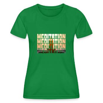 Méditation - T-shirt sport Femme - vert - Devant - AI Model Female 172 dark (172cm)
