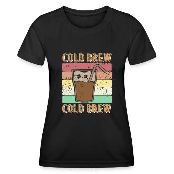 Iced Coffee - Cold Brew - Women's Functional T-Shirt - black - Front - AI Model Female 172 light (172cm)