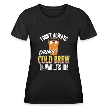 Je ne bois pas toujours de bière froide - T-shirt sport Femme - noir - Devant - AI Model Female 172 light (172cm)