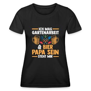 Vater Garten Gartenarbeit Papi Papa - Frauen Funktions-T-Shirt - Schwarz - Vorne - AI Model Female 172 light (172cm)