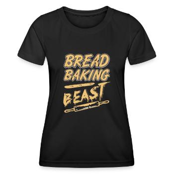 Bête boulangère - T-shirt sport Femme - noir - Devant - AI Model Female 172 light (172cm)