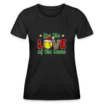 Softball Cadeaux de Noël Joueur de softball Noël - T-shirt sport Femme - noir - Devant - AI Model Female 172 light (172cm)