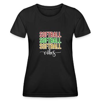Softball Cadeaux de Noël Joueur de softball Noël - T-shirt sport Femme - noir - Devant - AI Model Female 172 light (172cm)