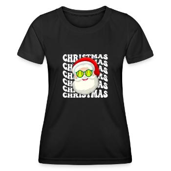 Softball Noël Joueur de softball Cadeau de Noël - T-shirt sport Femme - noir - Devant - AI Model Female 172 light (172cm)