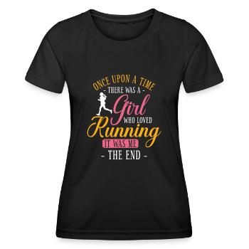 Running Runner Half Marathon Girl - Women's Functional T-Shirt - black - Front - AI Model Female 172 light (172cm)