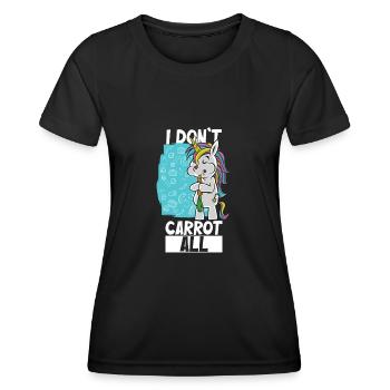 I Don't Carrot All Funny Vegan - Frauen Funktions-T-Shirt - Schwarz - Vorne - AI Model Female 172 light (172cm)