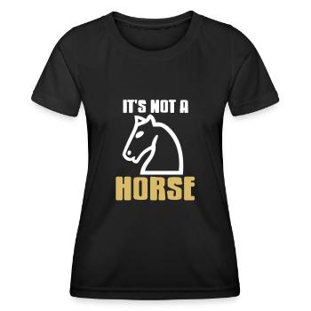 Schach - Its not a Horse - Women's Functional T-Shirt - black - Front - AI Model Female 172 light (172cm)