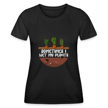 ich gieße meine Pflanzen Gärtnerin - Frauen Funktions-T-Shirt - Schwarz - Vorne - AI Model Female 172 light (172cm)