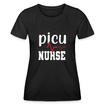 Picu Krankenschwester - Frauen Funktions-T-Shirt - Schwarz - Vorne - AI Model Female 172 light (172cm)