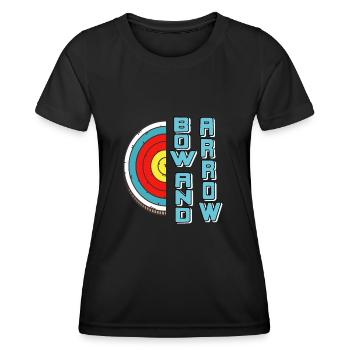 Arc et flèche - T-shirt sport Femme - noir - Devant - AI Model Female 172 light (172cm)