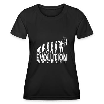 Evolution Bogenschütze - Frauen Funktions-T-Shirt - Schwarz - Vorne - AI Model Female 172 light (172cm)