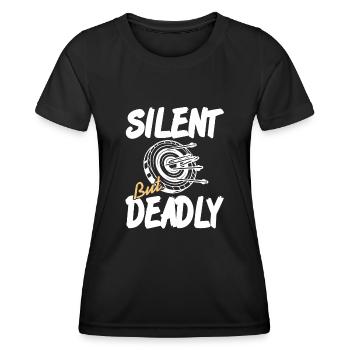 Archer - Silent but Deadly - Women's Functional T-Shirt - black - Front - AI Model Female 172 light (172cm)