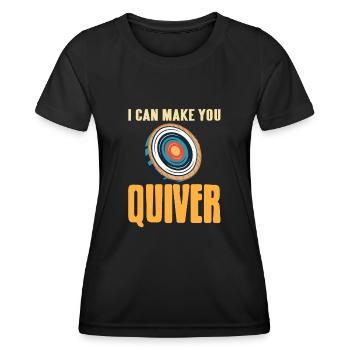 Je peux te faire frémir - T-shirt sport Femme - noir - Devant - AI Model Female 172 light (172cm)