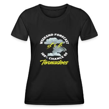 Storm Chaser Week-end Storm Chase - T-shirt sport Femme - noir - Devant - AI Model Female 172 light (172cm)