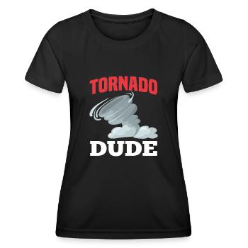 Chasseur de tempête de type tornade - T-shirt sport Femme - noir - Devant - AI Model Female 172 light (172cm)