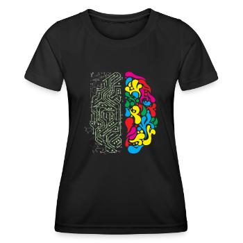 Parc national Acadia - T-shirt sport Femme - noir - Devant - AI Model Female 172 light (172cm)
