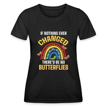 Would there be no butterflies - Women's Functional T-Shirt - black - Front - AI Model Female 172 light (172cm)