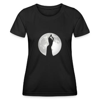 Danse du ventre Danseuse du ventre Danse de la Lune Cadeau - T-shirt sport Femme - noir - Devant - AI Model Female 172 light (172cm)