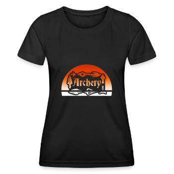 Arc et flèche Archer à l’arc - T-shirt sport Femme - noir - Devant - AI Model Female 172 light (172cm)