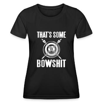 Bogenschießen - Thats some Bowshit - Frauen Funktions-T-Shirt - Schwarz - Vorne - AI Model Female 172 light (172cm)