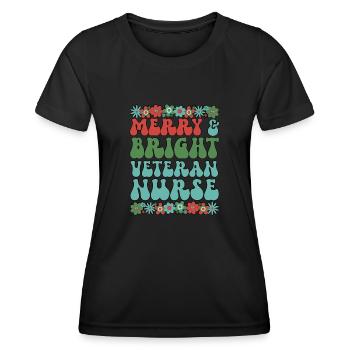 Veteran Nurse Christmas Veteran Nursing Xmas Gifts - Frauen Funktions-T-Shirt - Schwarz - Vorne - AI Model Female 172 light (172cm)