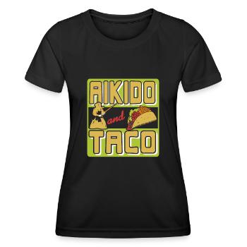 Aikido and Taco - Frauen Funktions-T-Shirt - Schwarz - Vorne - AI Model Female 172 light (172cm)