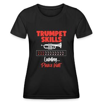 Trompettiste Compétences en trompettiste - T-shirt sport Femme - noir - Devant - AI Model Female 172 light (172cm)