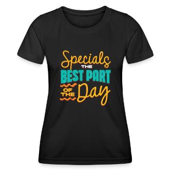 Specials Der Beste Teil Des Tages, Special Ed - Frauen Funktions-T-Shirt - Schwarz - Vorne - AI Model Female 172 light (172cm)