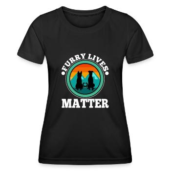 Furry lives matter - Frauen Funktions-T-Shirt - Schwarz - Vorne - AI Model Female 172 light (172cm)