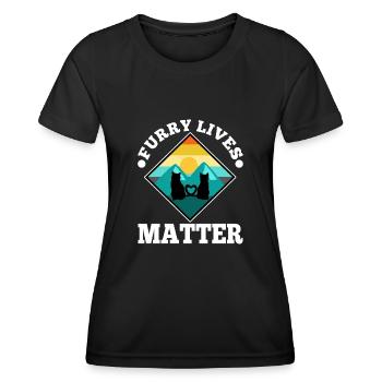 Furry lives matter - Frauen Funktions-T-Shirt - Schwarz - Vorne - AI Model Female 172 light (172cm)
