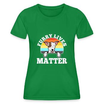 Furry lives matter - Frauen Funktions-T-Shirt - Kelly Green - Vorne - AI Model Female 172 dark (172cm)