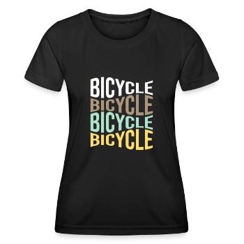 Bicyclette - T-shirt sport Femme - noir - Devant - AI Model Female 172 light (172cm)