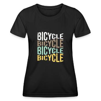 Bicyclette - T-shirt sport Femme - noir - Devant - AI Model Female 172 light (172cm)