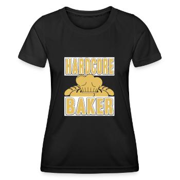 Hardcore Baker - Frauen Funktions-T-Shirt - Schwarz - Vorne - AI Model Female 172 light (172cm)