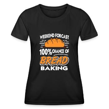 Weekind a perdu 100% de chances de cuire du pain - T-shirt sport Femme - noir - Devant - AI Model Female 172 light (172cm)