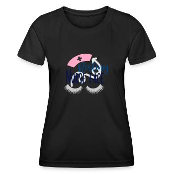 Resting Nurse Face - Frauen Funktions-T-Shirt - Schwarz - Vorne - AI Model Female 172 light (172cm)
