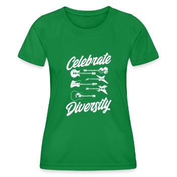 Celebrate Diversity - Women's Functional T-Shirt - kelly green - Front - AI Model Female 172 dark (172cm)