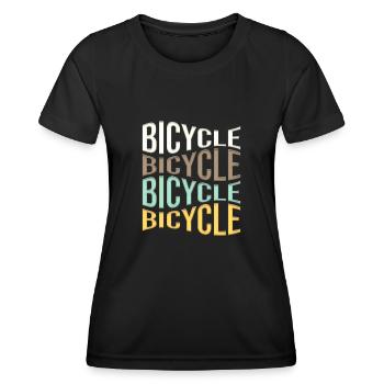 Bicyclette - T-shirt sport Femme - noir - Devant - AI Model Female 172 light (172cm)
