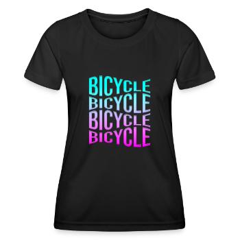 Bicyclette - T-shirt sport Femme - noir - Devant - AI Model Female 172 light (172cm)