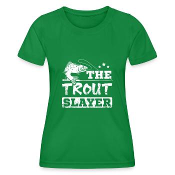 The trout slayer - Frauen Funktions-T-Shirt - Kelly Green - Vorne - AI Model Female 172 dark (172cm)