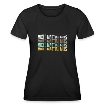 MMA - T-shirt sport Femme - noir - Devant - AI Model Female 172 light (172cm)