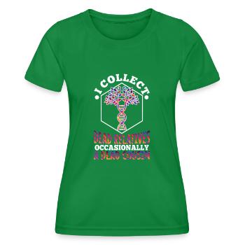 I collect dead relatives and occasionally a live - Frauen Funktions-T-Shirt - Kelly Green - Vorne - AI Model Female 172 dark (172cm)