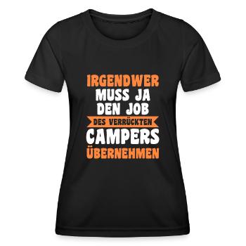 Wohnmobil Wohnwagen Caravan Camping Camper - Frauen Funktions-T-Shirt - Schwarz - Vorne - AI Model Female 172 light (172cm)
