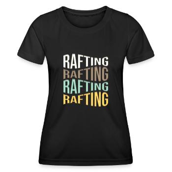 rafting - Frauen Funktions-T-Shirt - Schwarz - Vorne - AI Model Female 172 light (172cm)