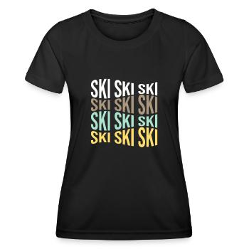ski - T-shirt sport Femme - noir - Devant - AI Model Female 172 light (172cm)