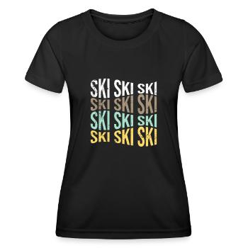ski - T-shirt sport Femme - noir - Devant - AI Model Female 172 light (172cm)