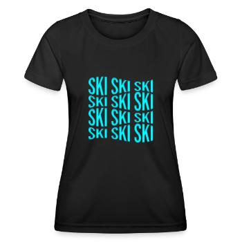 ski - T-shirt sport Femme - noir - Devant - AI Model Female 172 light (172cm)