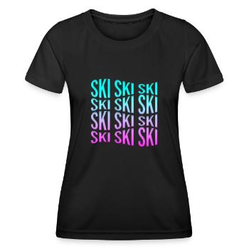 ski - T-shirt sport Femme - noir - Devant - AI Model Female 172 light (172cm)